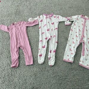 Kyte BABY Pink and White Footies Trio